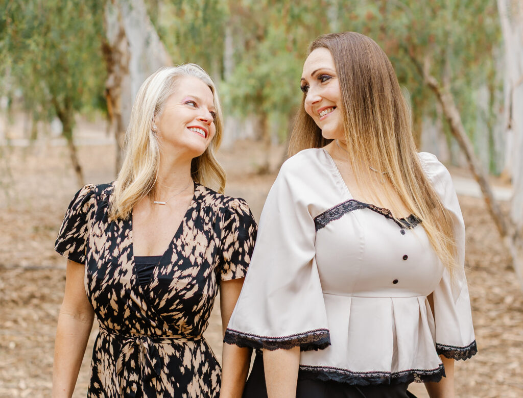 Orange County lifestyle photographer guiding client during relaxed branding shoot.